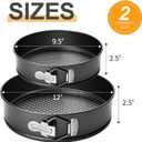 Springform Pan Set 9" 12" - Grey Nonstick Cheesecake Round Cake Pans With Removable Bottom for Thanksgiving Christmas Baking (Gray)