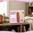 Jingmore Books Read This Year Counter with Erasable Pen to Be Read Shelf Book Lover Gift Bookish Accessories Bookworm Gift for Club Members Student Teacher Reading Accessories(Pink)