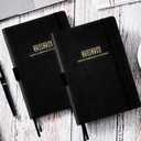 2026 Planner - Planner 2026, 12-Months 2026 Planner Weekly and Monthly, Jan. 2026 - Dec. 2026, 5.75" x 8.25", Saffiano Leather with Thick Paper, Back Pocket with Notes Pages (Dark Black C)