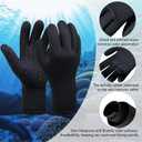 Dizokizo Neoprene Gloves Men Women,3mm Five Finger Waterproof Diving Gloves Thermal Anti-Slip Wetsuit Gloves for Kayaking Snorkeling Surfing and Other Water Sports (Black Large)