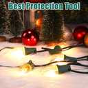 100 Pcs C9 Seal Ring Christmas Socket O-Ring Quick Connector Seals Protect C9 String Wire Strings with E17 Bases (Green)