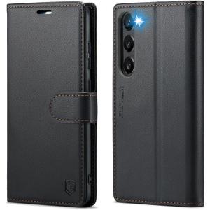for Samsung Galaxy S23 5G Wallet Case with RFID Blocking Credit Card Holder, PU Leather Folio Flip Kickstand Protective Shockproof Cover Women Men for Samsung S23 Phone case(Black)
