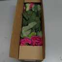 Artificial Geranium Fake Flowers for Outdoors Decoration, 6 Bundles Silk Geraniums Flower UV Resistant Look Real Faux Plants for Outside Planter Front Door Garden Patio Balcony Yard Home, Fuchsia