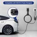 for Tesla Charger Holder Wall-Aligned Mount Space-Saving, NACS Charger Cable Holder Organizer for Tesla Model 3/Y/X/S & NACS Chargers