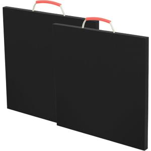Outrigger Pads, 18" x 18" x 1", 2 Pcs, Heavy Duty, Black | RV Jack Pads, With Handle, Non-Slip Rv Stabilizer Pads, Leveling Jacks Blocks, For Truck Trailer Crane Wrecker Service Truck