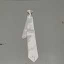 Kajeer Ties for Kids Boys Necktie Adjustable - Woven Little Boys Pre-tied for Kids Formal Wedding Graduation School Uniforms (M (age 5 years - 12 years), White)