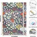 2026 Planner, Weekly and Monthly Planner for Women, January 2026 - December 2026, Hardcover 2026 Calendar Planner Book with Tabs, Inner Pocket, Spiral Bound, Perfect for Office Home School Supplies - A5 (6.3" x 8.5"), Petite Blooms