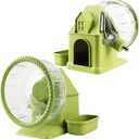 4 in 1 Silent Large Hamster Wheel Multifunctional Hamster Running Wheel Quite Running Spinner Wheel Accessories with Food Bowl Water Bottle for Hamsters Dwarf Gerbil (Green)