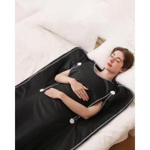 Sauna Blanket for Home Use20-60 Minutes Timer, 6 ft x 2.65 ft Space Black