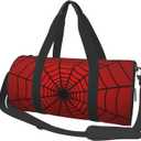 Red Spider Web Sports Gym Duffel Bag for Men Women Weekender Travel Workout Training Handbag Water Resistant One Size