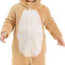 Baby Boys Girls Christmas Snowman Onesie Fleece Reindeer Hoodied Romper 6M - 2T