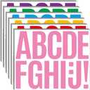 Bemeol 36 Sheets Letter Stickers 3 Inch Vinyl Letters Alphabet Stickers Self Adhesive Stick on Letters for School Office Home Bulletin Boards Mailbox Decor(Multicolor,3Inch)