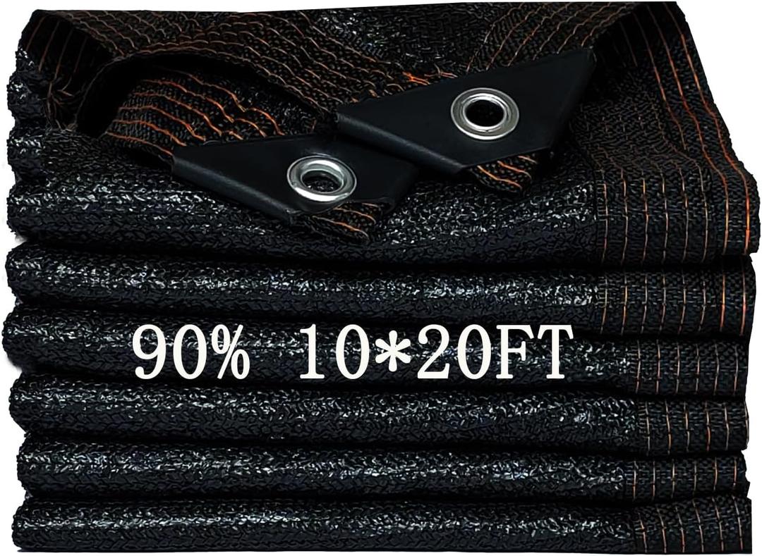 90% Shade Cloth for Garden 10x20FT Shade Cloth with Grommets,Shade Tarp for Plants,Shade Tarps for Outdoors,Patio Covers for Shade and Rain,Suitable for Shading Plants,Garage,Summer Garden Shade Net