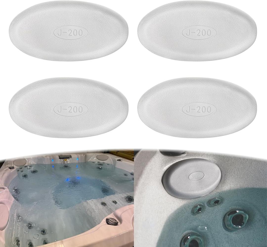 2472-828 J-200 Spa Pillow Replacement for 2008 and Newer Jacuzzi J-200 Series hot tub spa Pillow headrest (4-Pack) White 2472-828 J-200 Spa Pillow Replacement for 2008 and Newer Jacuzzi J-200 Series hot tub spa Pillow headrest (4-Pack) White