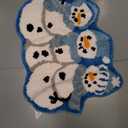 MSUIINT Christmas Gingerbread Man Rug, Non Slip Xmas Bath Rug, Cute Snowman Santa Clause Christmas Tree Bath Mat Winter Soft Absorbent Floor Mat for Tub Bathroom Home (D)