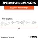 Curt Manufacturing 80313 1/4 in X 24 in Grade 30 Plus (1) J-27Sl