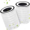 2 Pack True HEPA KILO Filter For Afloia KILO, KILOPLUS, KILOPRO, MIRO, MIRO PRO and MORENTO MR-Kilo, Kalo Air Puri-fier, 360 3-Stage Filtration for Bedroom Large Room Odor Dust Pollen Smoke