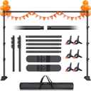 Backdrop Banner Stand 10x8ft，Adjustable Heavy Duty Photo Backdrop Stand，Step and Repeat Background Stands for Party，Photography，Wedding