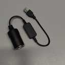 USB A Male to 12V Car Cigarette Lighter Socket Female Converter Cable (8W Max)