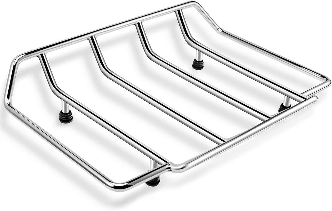 Motorcycles Air Wing Chrome Luggage Rack Carrier Trunk Top Rack Rail Mount Compatible with Harley Touring CVO Street Glide Electra Glide Road Glide Road King Ultra Limited 1984-2025