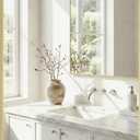 30"x36" Gold Bathroom Mirror for Wall, Metal Framed Vanity Mirror, Large Rectangular Mirror Over Sink, Mid-Century Modern Decor, Flush Mount