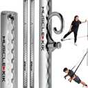 Aluminum Wall-Mounted Anchor Fitness System - Adjustable, Multi-Functional, Space Saving Home Gym Solution for Strength Training, Workout Goals | 100+ Exercises, Easy Installation, 300lbs Capacity