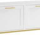 HOOBRO Shoe Bench with Storage, Shoe Storage Bench with 2 Flip Drawers, 39.4"L x 11.8"W x 18.9"H