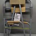 Medline Two-Button Folding Walker for Seniors, 5" Wheels, 32.5" to 39.5" Height, 400-lb. Capacity