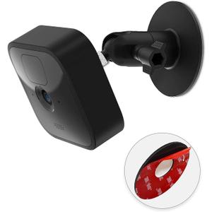 HOLACA Screwless Wall Mount Brackrt for Blink Outdoor 2k+/4/3/XT2/XT/Mini 2k+/Mini 2/Mini Camera, Easy to Install, No Tools Needed, No Drilling, Strong 3M Adhesive Mount kit(Black-1 Pack)