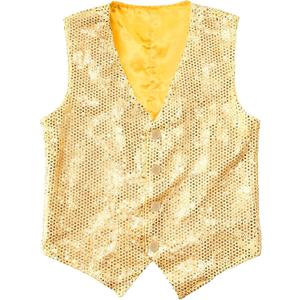 Wildarms Men’s Sequin Vest Sparkly V Neck Shiny Waistcoat for Men Disco Party Costume Vest Prom Mardi Gras Carnival