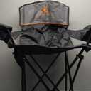 ALPHA CAMP Camping Chair 1 Pack Portable Chair with 3-Can Cooler Folding Chair with Side Pocket and Cup Holder, Collapsible for Camping, Tailgates, Beach, Fishing and Sports, Black, 1PC