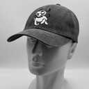 Embroidered Funny Dog Cat Vintage Baseball Cap for Men Women, Adjustable Pet Lover Hat Gifts (Gray)