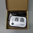 200W Car Power Inverter, FOVAL 12V DC to 110V AC Car Inverte with 4 USB Ports Car Outlet Adapter, Power Inverter for Vehicles, Car Plug Adapter Outlet for Laptop Computer Charger (Gray) (Grey)