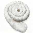 Tatuo 71 x 3 Inch White Faux Fur Trim for Hood Shaggy Fur Fabric Faux DIY Craft Garland Fluffy Strip for Winter Slippers Slides Xmas Gnomes Beard Santa Claus Hair Dwarf Cosplay Costume