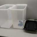 IRIS USA Dog Food Storage Container, 2 Pack, Up to 30 lbs Each, Airtight Seal for Freshness, Wheels for Rolling, Easy One Hand Opening, Made in USA, BPA Free, Clear/Black