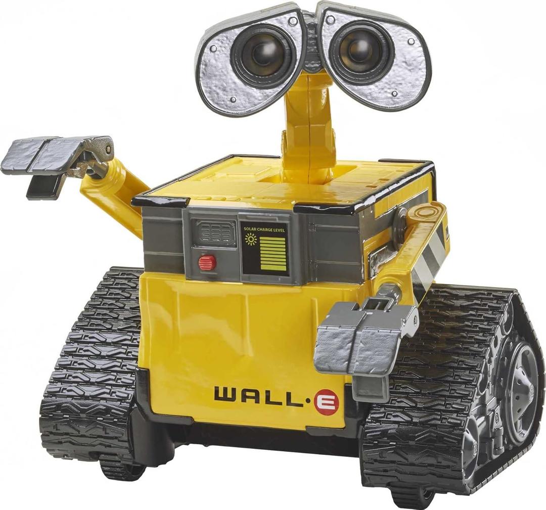 Mattel Disney and Pixar WALL-E RC Robot Toy with 20+ Lights & Sounds, Hello WALL-E Action Figure & Remote Control