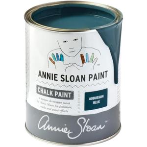 Annie Sloan Chalk Paint (Aubusson Blue, 1 Litre/33.8 Fl Oz) a unique decorative paint for furniture, cabinets and home dcor with no sanding or priming
