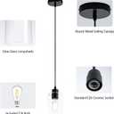MAYNA 2 Pack Black Pendant Lights Kitchen Island, Mini Pendant Light Fixture with Clear Glass Shade, Adjustable Cord Industrial Farmhouse Hanging Ceiling Lamp for Dining Room, Sink, Bar(Bulb Included)