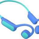 Kids Bluetooth Headphones, Wireless Kids Earbuds with 85dB Volume Limit, Bluetooth5.3, Air Conduction Open-Ear Headphones, 20-Hour Playtime, with Built-in Mic for Toddlers, Boys and Girl (Blue)