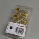 Gold Shower Curtain Hooks, Set of 12, Rust Resistant, Heavy Duty, Decorative Acrylic Shower Curtain Rings