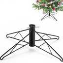 Barydat Christmas Tree Stand for Artificial Tree Steel Bar Xmas Tree Base Folding Replacement Tree Holder Base for Christmas Winter Holiday New Year Artificial Tree Decorations (Dark Green,22 Inch)