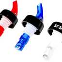 12 Pack Measured Liquor Bottle Pourer Spout With Collar (Blue 1.5oz 45ml), Jigger Quick Shot Spirit Measure Pourer for Alcohol Wine Cocktail