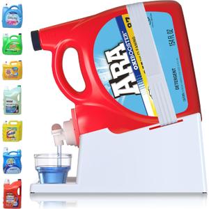 Skywin Efficient Liquid Detergent Holder and Organizer -1 Pack Soap Cup Storage Tray - Drip Tray - Laundry Detergent Dispenser Pedestal (White, 1)