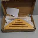 Shower Foot Rest 13.8in, Bamboo Shower Stool for Shaving Legs, Waterproof Corner Shower Stool with Storage Shelf, Shower Foot Stool for Inside Small Shower Spaces