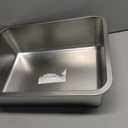 Stainless Steel Litter Box with High Sided, Metal Cat Litter Box, Odor-Free, Non-Stick Litterbox Pan, Easy to Clean Pet Supplies Toilet Tray for Indoor Cats, Kittens or Multicat Homes