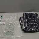 Lahome Moroccan Entry Rug 2x3, Non-Slip Washable Front Indoor Door Mat Rubber Backing Low-Profile Door Rugs, Small Geometric Print Distressed for Entryway Bathroom Kitchen, Black Hana