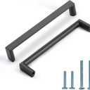 10 Pack 5 Inch(128mm) Kitchen Cabinet Handles Matte Black Cabinet Pulls Kitchen Cabinet Hardware Drawer Pulls for Dresser Cupboard Wardrobe