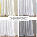 NICETOWN White Linen Sheer Curtains and Drapes 84 inches Long, Rod Pocket & Back Tab semitransparent with Light Through Vertical Window Treatments for Sliding Glass Door & Living Room, 52"W, Set of 2