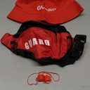 Tarpop Costume Set Including Red Bucket Hat, Fanny Pack, and Whistle with Lanyard for Cosplay Party