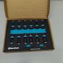 DURATECH 1/4" Drive Impact Universal Joint Socket Set, Swivel Socket Set, 14-Piece, Metric Impact Sockets (5-15 MM) with 2" Extension Bars, Cr-Mo Steel, Organized in EVA Foam Organizer